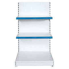 Торговий стелаж односторонній 1450*600 мм, стелаж приставний, стелаж під косметику, стелаж для промислових товарів