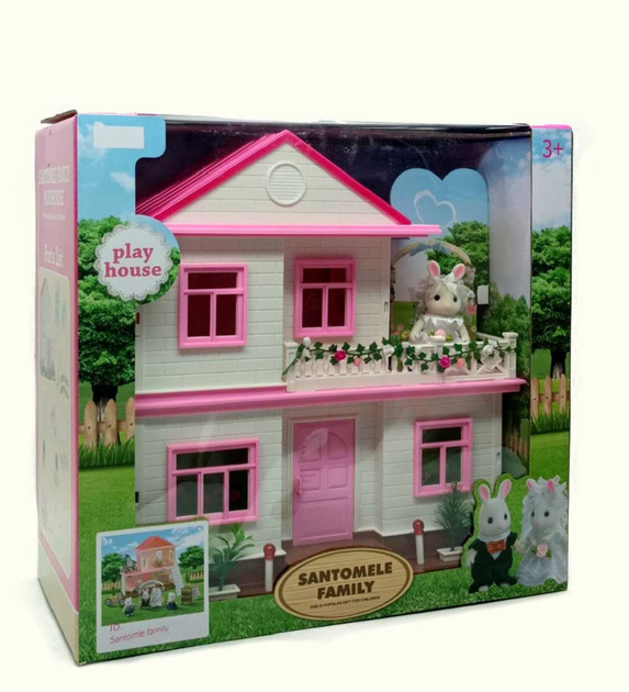 Будиночок з меблями для звірят Sentomele Family, флоксовий кролик, S05, фото 1