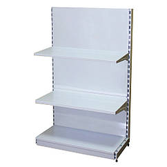 Торговий стелаж односторонній 1450*750 мм, стелаж приставний, стелаж під косметику, стелаж для промислових товарів