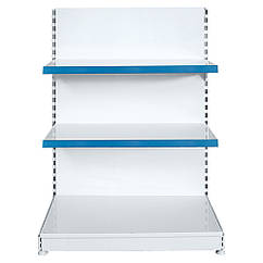 Торговий стелаж односторонній 1450*950 мм, стелаж приставний, стелаж під косметику, стелаж для промислових товарів