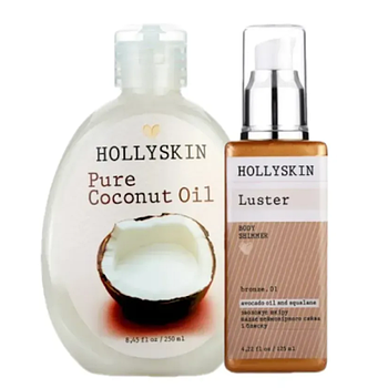 Шимер HOLLYSKIN Luster Body Shimmer bronze. 01 + Кокосова олія HOLLYSKIN Pure Coconut Oil (90048h)