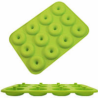 Силіконова форма для пончиків на 12 шт. з високою втулкою