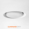 Вбудований світильник Luminaria СВ53 R105 GX53 білий безрамковий 220V IP20 105*34,5мм для натяжних стель, фото 2