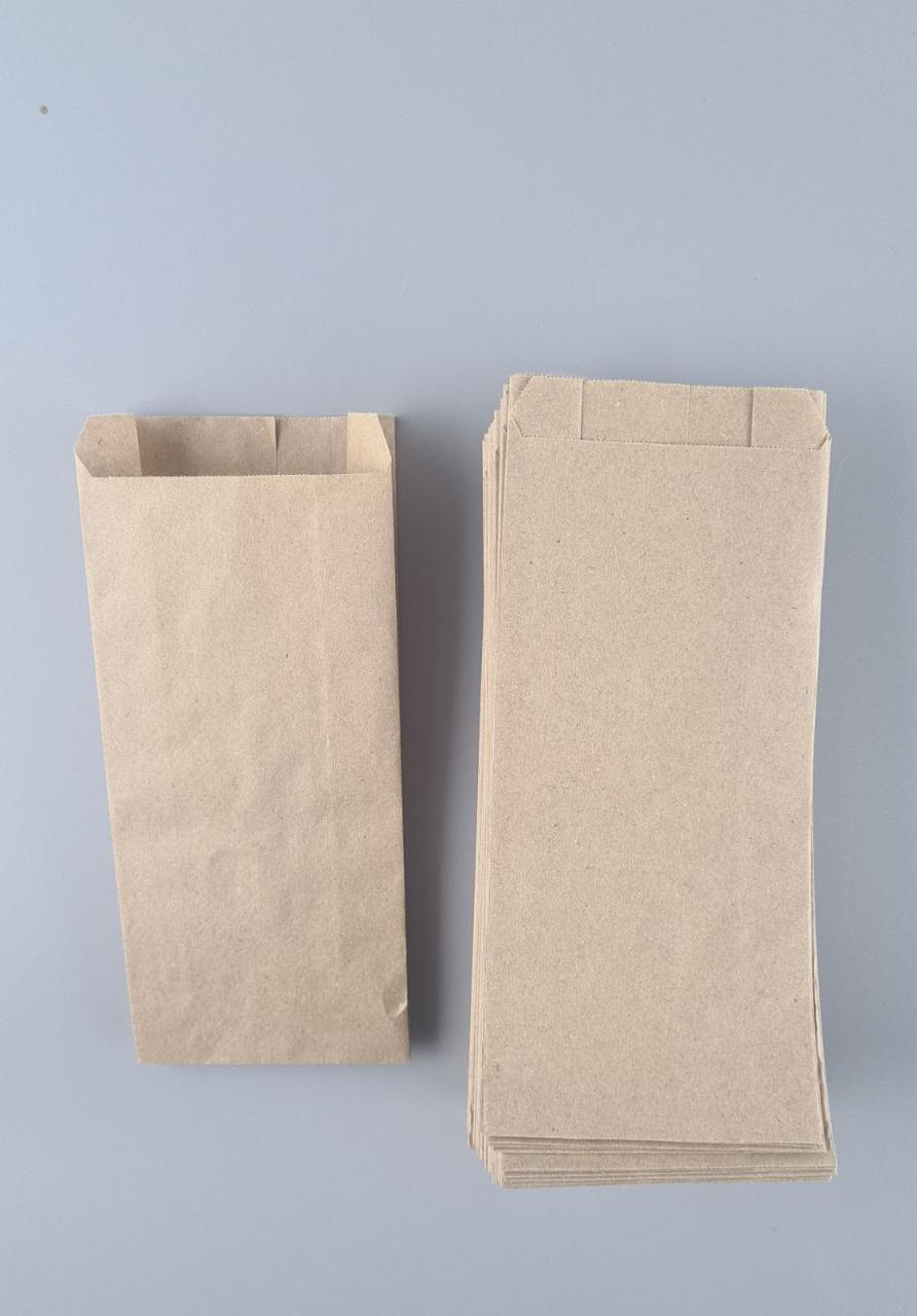 Бумажные пакеты саше крафт бурий, 90х40х210, 40г/м2 (100 шт), фото 1
