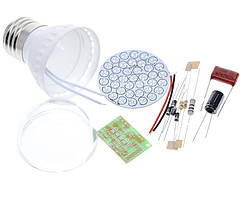 Набір для паяння DIY міні світильник 38 LED 85V-277V, 2.4 Вт без діодів