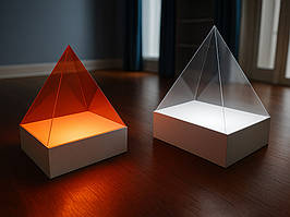 Колба з підсвіткою "Піраміда" 250х250х350 мм (Товщина прозорого акрилу: 3 мм; )