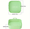 Форма квадратна силіконова для аерогрилю мультипечі та фритюрниці UK-5877 салатовий, фото 2