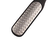 Двостороння лазерна терка для стоп з ручкою та петелькою (пемза, пилка для педикюру) - 195 Чорний, фото 3