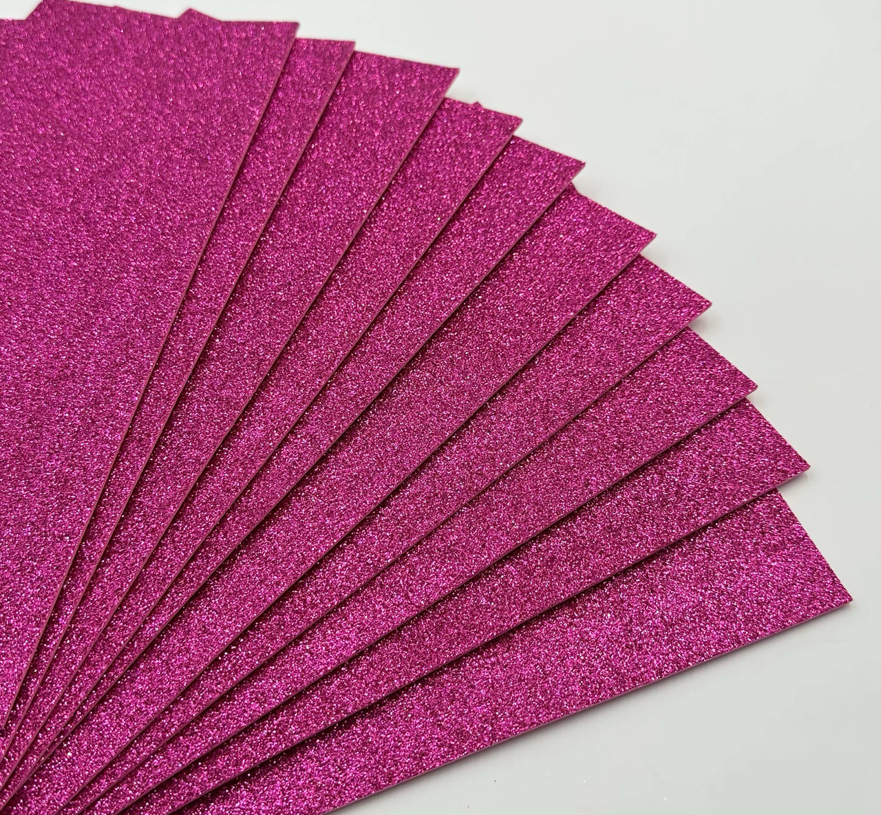 Фоаміран / Упаковка - 10 аркушів / 2 мм / 30х20см / Глітер / Малиновий, фото 1