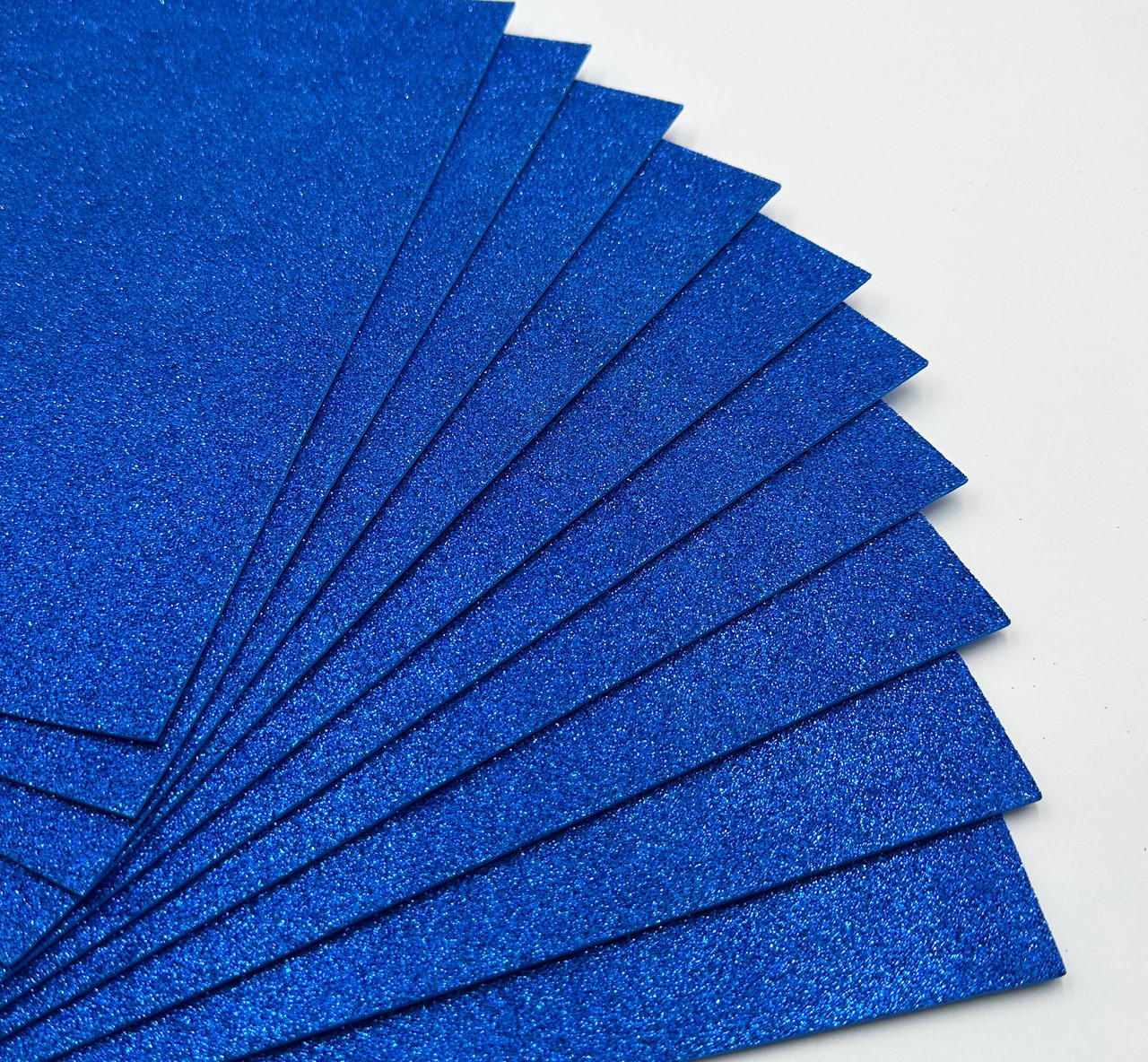 Фоаміран / Упаковка - 10 аркушів / 2 мм / 30х20см / Глітер / Електрик, фото 1