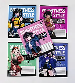 Зошит 36 аркушів У клітинку Bright style (767759) YES