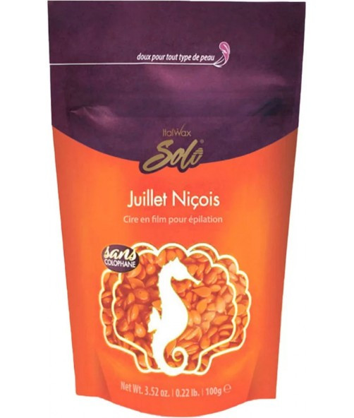 Віск для депіляції плівковий у гранулах Спекотний липень ItalWax Solo Juillet Nicois Film Wax 100 г, фото 1
