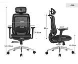 Ергономічне крісло офісне Rosa 2.0 чорне ANGEL, фото 10