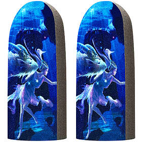 Ігрові напальчники P1 FLY (1 пара 2 шт) для ігор на телефоні смартфоні планшеті срібне волокно pubg