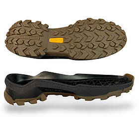 Підошва чоловіча Крос-36 чорна з коричневим розмір 40-45