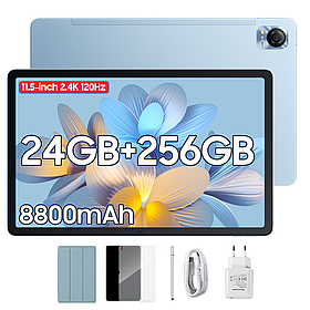 Планшет Blackview MEGA 1 Blue 4G 12/256GB 8800mAh 11.5'' 2,4K Helio G99 33W + чохол + скло + стилус
