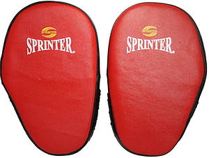 Боксерські лапи Sprinter на липучці, натуральна шкіра