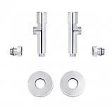 Комплект кранів SD Forte 1/2" НР для сушарки для рушників кутовий SF395W15, фото 5