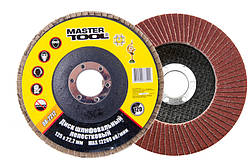 Диск шліфувальний пелюстковий MASTERTOOL Т27 зерно 120 125х22 мм