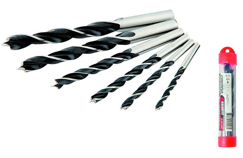 Набір свердел GRANITE для дерева 5 шт (4х75/5х80/6х90/8х103/10х117 мм), фото 1