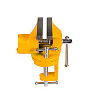 Лещата слюсарні поворотні MASTERTOOL 70 мм кріплення на струбціні