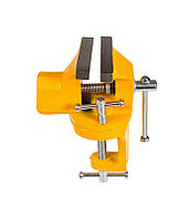 Лещата слюсарні поворотні MASTERTOOL 60 мм кріплення на струбціні