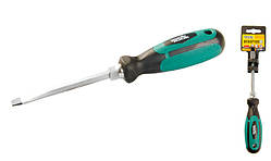 Викрутка шліцева магнітна MASTERTOOL HEXAGON SL6х100 мм ручка з TPR покриттям