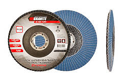 Диск шліфувальний пелюстковий конусний GRANITE ZIRCONIA Т29 зерно 120 125х22 мм
