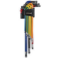 Набір Г-подібних ключів TORX екстра-дов.з отв.9 од.S2,T10-50 Haisser 48117