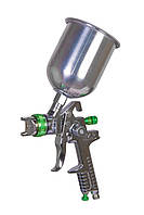 Фарбопульт пневматичний MASTERTOOL HVLP GLAZE ВАЛБ 600 мл Ø 1,3 мм круглий/плоский факел 150-220 л/хв 3-4 бар