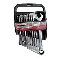 Набір ключів комбінованих з тріскачкою COLD STAMPED 12 од. Haisser 48485