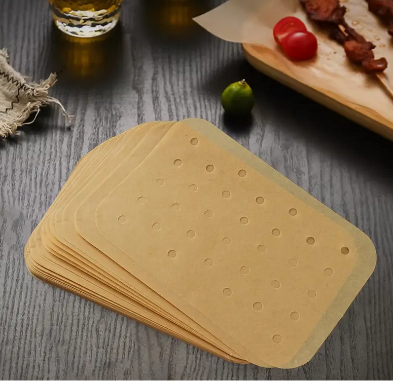 Одноразові листи пергаментного паперу прямокутні для аерогрилю 50 штук 14×20см SAM-1420, фото 1