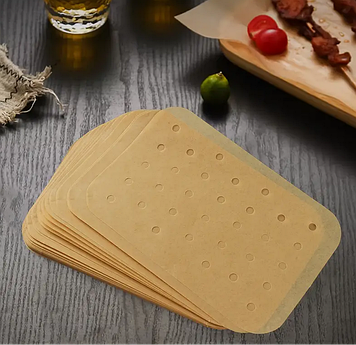 Одноразові листи пергаментного паперу прямокутні для аерогрилю 50 штук 14×20см SAM-1420