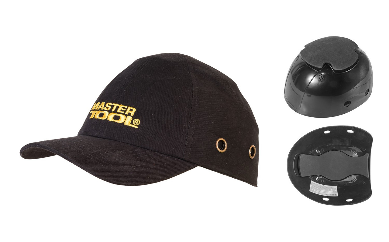 Каскетка захисна MASTERTOOL чорна, фото 1