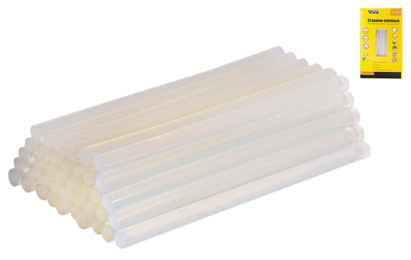 Стрижні клейові MASTERTOOL 7.2х200 мм 1 кг коробка прозорі, фото 1