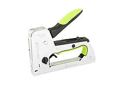 Степлер тригерний ресорний WERTVOLL 3-В-1 скоба R53 4-14мм/шпилька 14 мм/цвях 14 мм корпус метал/ергоном TPR