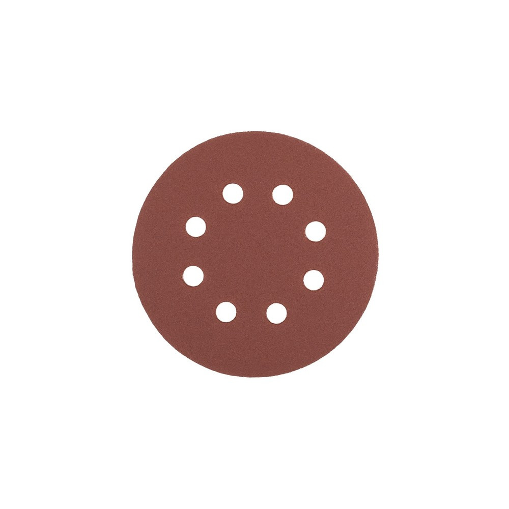 Круг шліфувальний на липучці MASTERTOOL 125 мм 8 отв зерно 150, набір 5 шт, фото 1