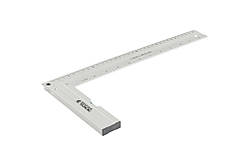 Кутник будівельний алюмінієвий MASTERTOOL 350 мм ручка Al з капсулою 0,5 мм/1м