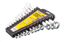 Ключі ріжково-накидні MASTERTOOL набір 12 шт (6-14/17/19/22 мм)