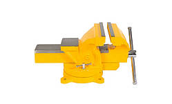 Лещата слюсарні настільні поворотні MASTERTOOL 150 мм з ковадлом