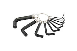 Ключі шестигранні MASTERTOOL CrV 1,5-10 мм 38/60 мм набір 10 шт