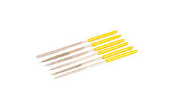 Надфілі алмазні з пластиковою ручкою MASTERTOOL 140 мм набір 6 шт