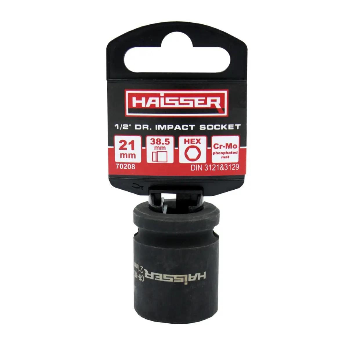 Головка ударна шестигранна 1/2  21x38.5мм Haisser 70208, фото 1