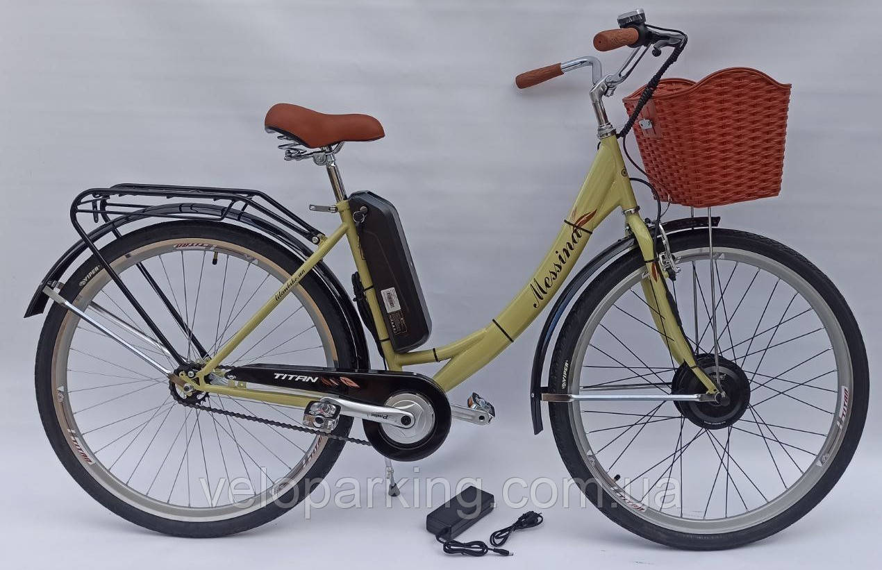 Електровелосипед 26/28 Titan 500 W, 48V10AH, 18A мотор-колесо MXUS міський жіночий дорожній Messina