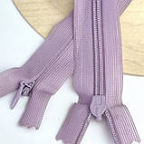 Потаємна блискавка 18см Китай нейлонова основа колір бузковий, фото 2