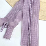 Потаємна блискавка 18см Китай нейлонова основа колір бузковий, фото 3