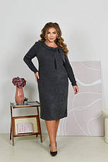 Тепла сукня ангора тканина довжина до колін великі розміри, фото 2