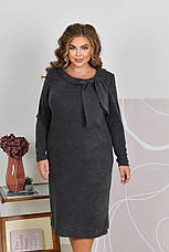 Тепла сукня ангора тканина довжина до колін великі розміри, фото 3