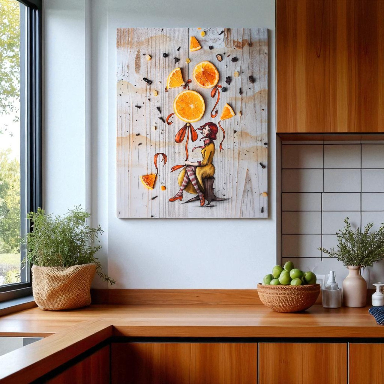 Картина для кухні Оригінальний настінний декор на кухню Друк на полотні 30х20см, фото 1