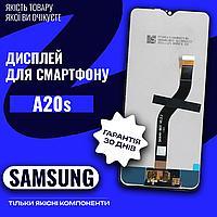 Оригінальний екран Samsung A20s (SM-A207F, SM-A207F/DS) (PRC) , сенсор на Самсунг А20с